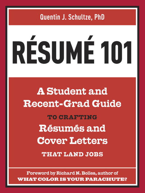 Title details for Resume 101 by Quentin J. Schultze - Wait list